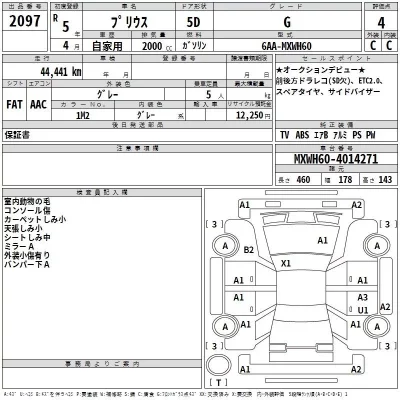 Toyota PRIUS  с аукциона в Японии
