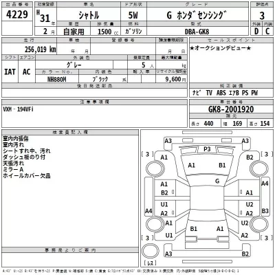 Honda SHUTTLE  с аукциона в Японии