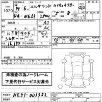 Nissan ELGRAND лот № 1020 оценка   с аукциона в Японии 2