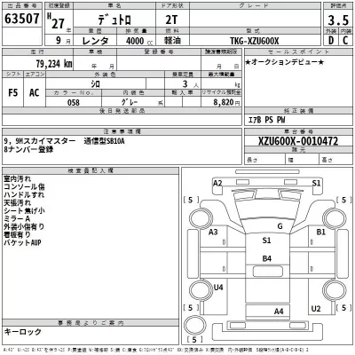 Hino DUTRO  с аукциона в Японии