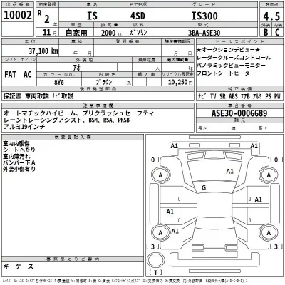 Lexus IS  с аукциона в Японии