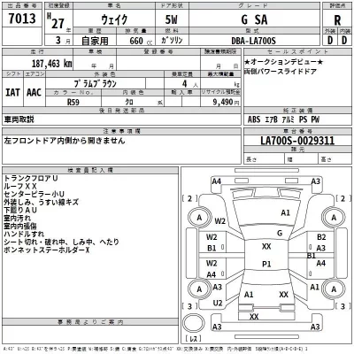 Daihatsu WAKE  с аукциона в Японии