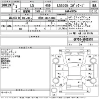 Lexus LS лот № 10019 оценка RA  с аукциона в Японии 2