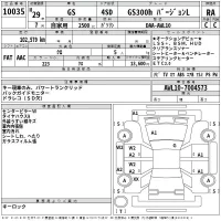 Lexus GS лот № 10035 оценка RA  с аукциона в Японии 2