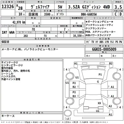 Toyota VELLFIRE  с аукциона в Японии