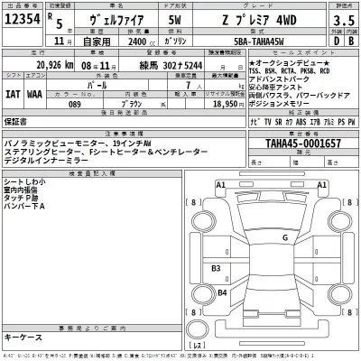 Toyota VELLFIRE  с аукциона в Японии
