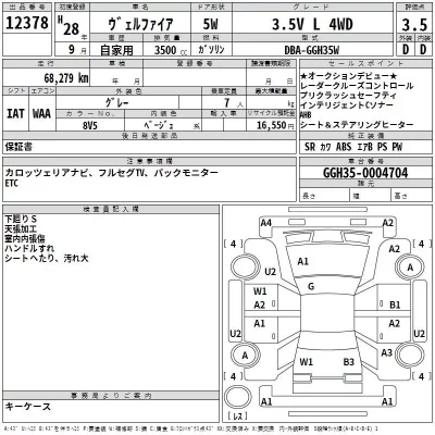 Toyota VELLFIRE  с аукциона в Японии