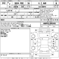 Toyota RAV4 лот № 142 оценка R  с аукциона в Японии 2