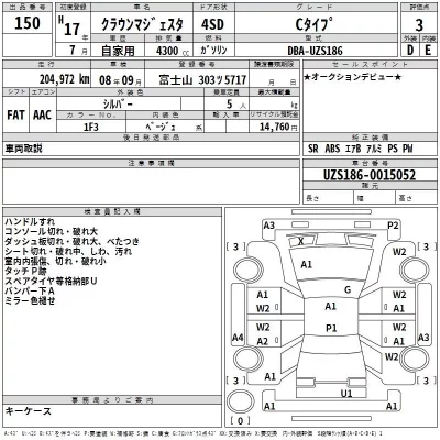 Toyota CROWN  с аукциона в Японии
