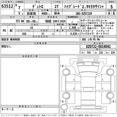 Hino DUTRO  с аукциона в Японии