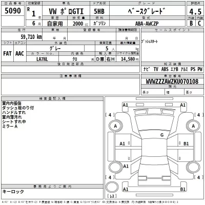 Volkswagen POLO  с аукциона в Японии
