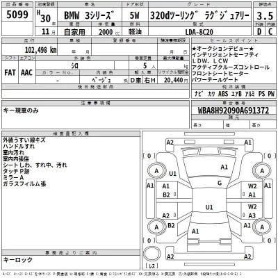 BMW 3-Series  с аукциона в Японии