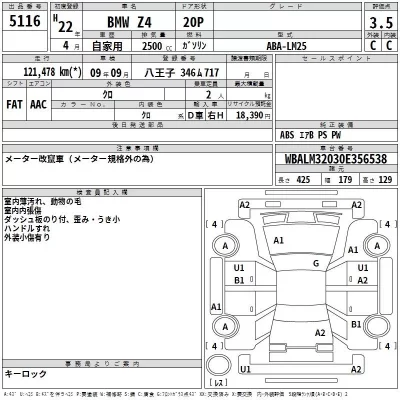 BMW Z4  с аукциона в Японии