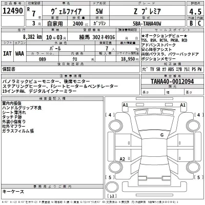 Toyota VELLFIRE  с аукциона в Японии