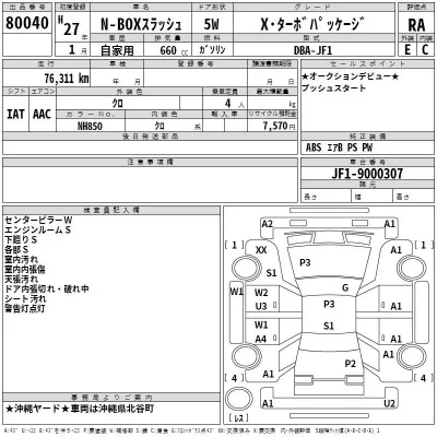 Honda N BOX SLASH  с аукциона в Японии