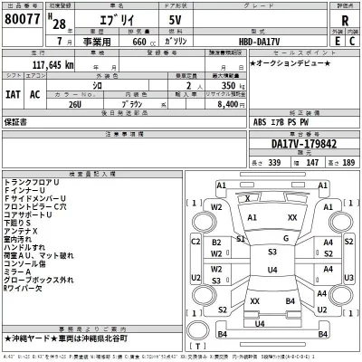 Suzuki EVERY  с аукциона в Японии