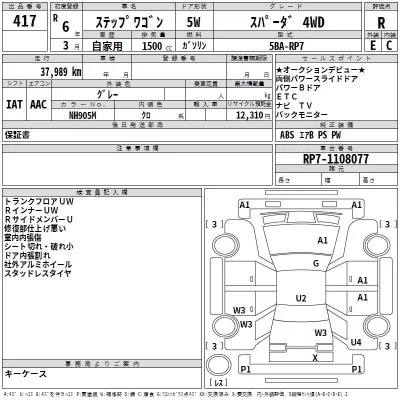 Honda STEP WAGON  с аукциона в Японии
