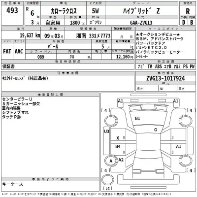 Toyota COROLLA CROSS  с аукциона в Японии
