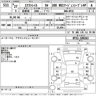 Nissan X-TRAIL  с аукциона в Японии