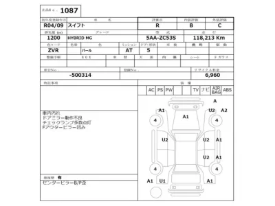 Suzuki SWIFT  с аукциона в Японии
