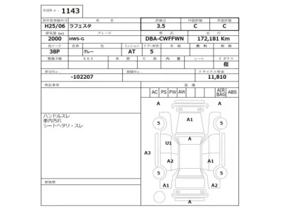Nissan LAFESTA  с аукциона в Японии