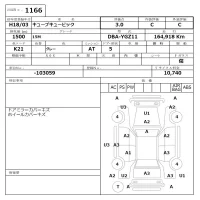 Nissan CUBECUBIC лот № 1166 оценка 3  с аукциона в Японии 6