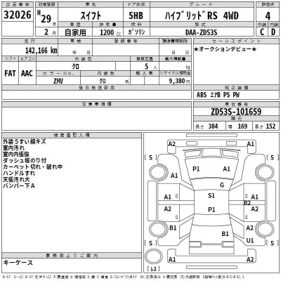 Suzuki SWIFT  с аукциона в Японии