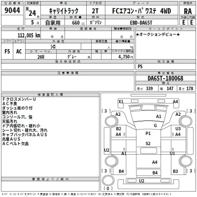 Suzuki CARRY TRUCK  с аукциона в Японии