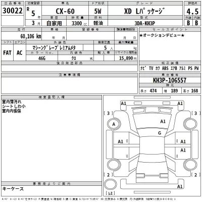 Mazda CX-60  с аукциона в Японии