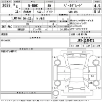 Honda N BOX лот № 3059 оценка 4.5  с аукциона в Японии 2