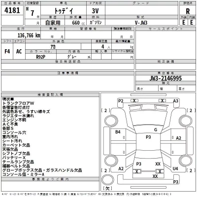 Honda TODAY VAN  с аукциона в Японии