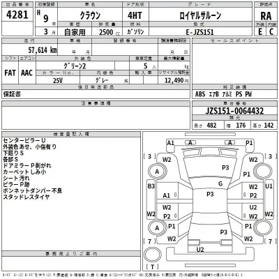 Toyota CROWN  с аукциона в Японии