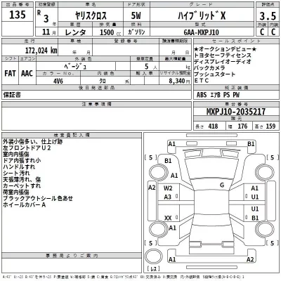 Toyota YARIS CROSS  с аукциона в Японии