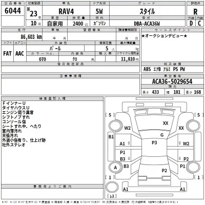 Toyota RAV4  с аукциона в Японии