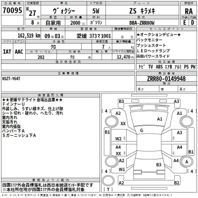 Toyota VOXY  с аукциона в Японии