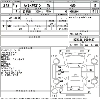Toyota HIACE  с аукциона в Японии