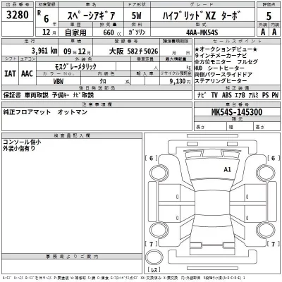 Suzuki SPACIA GEAR  с аукциона в Японии