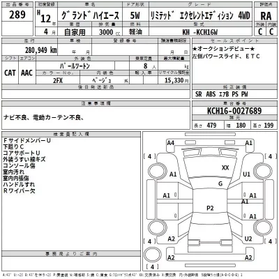 Toyota HIACE  с аукциона в Японии