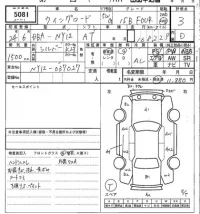 Nissan WINGROAD лот № 5081 оценка 3  с аукциона в Японии 7