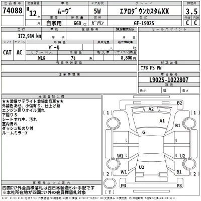 Daihatsu MOVE  с аукциона в Японии