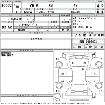 Honda CR-V  с аукциона в Японии