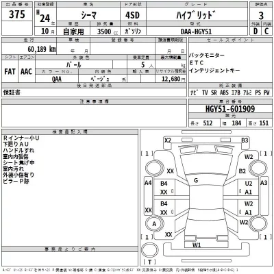 Nissan CIMA  с аукциона в Японии