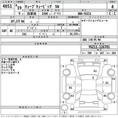 Nissan CUBECUBIC  с аукциона в Японии