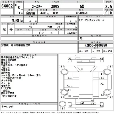 Toyota COASTER  с аукциона в Японии