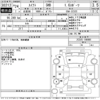 Suzuki SWIFT лот № 30212 оценка 3.5  с аукциона в Японии 11
