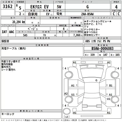Mitsubishi EK X EV  с аукциона в Японии