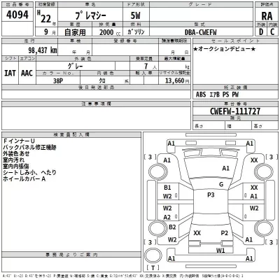 Mazda PREMACY  с аукциона в Японии