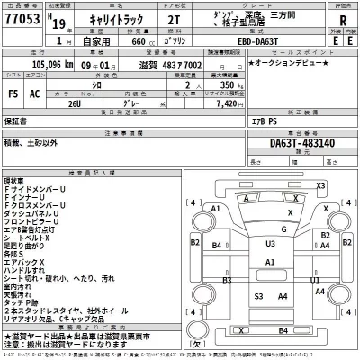 Suzuki CARRY TRUCK  с аукциона в Японии