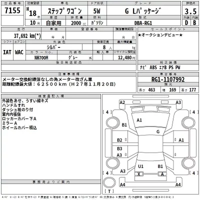 Honda STEP WAGON  с аукциона в Японии