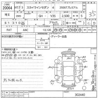 Nissan SKYLINE лот № 20064 оценка 3.5  с аукциона в Японии 10